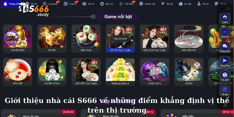 Giới thiệu nhà cái S666 về những điểm khẳng định vị thế trên thị trường