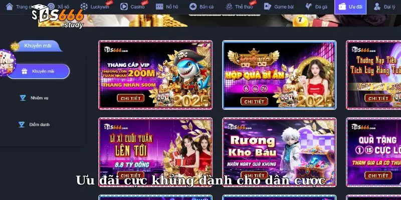 Ưu đãi cực khủng dành cho dân cược